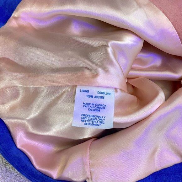 Danier Rainbow Stripe Suede Cropped Button Up Short Sleeve Jacket L - Picture 10 of 13